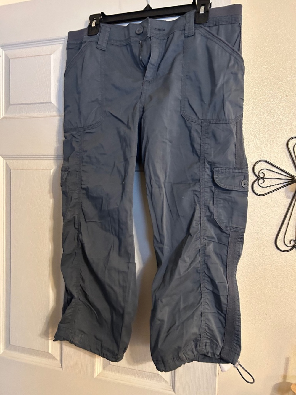 Slate blue cargo pants